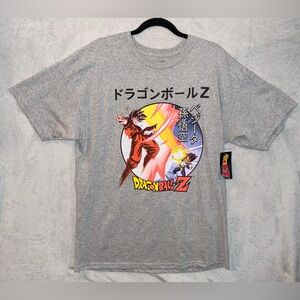 Dragonball Z T Shirt Men’s XL Gray Graphic Print Anime Manga Short Sleeve